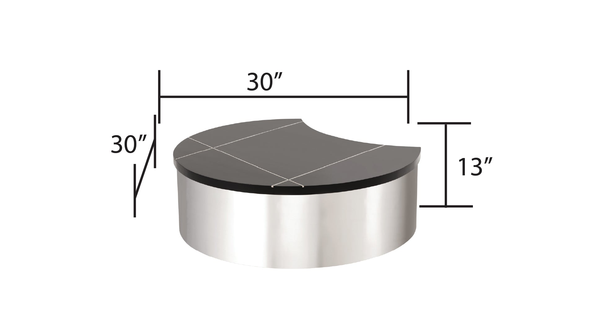 Orvani 3-piece nesting coffee table set with a circular silhouette and silver bases in a modern living room setting.