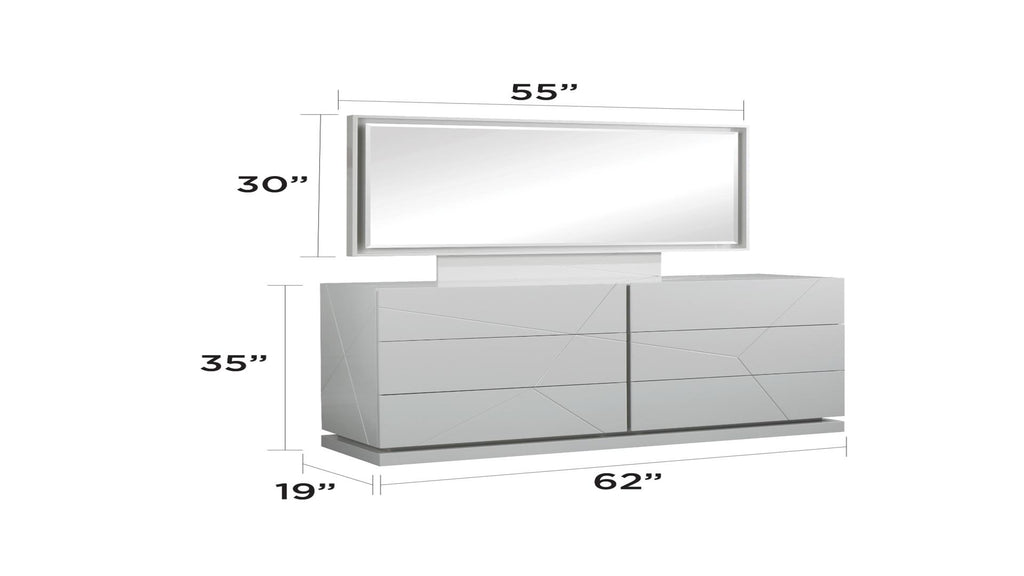 Lunaro Dresser + Mirror
